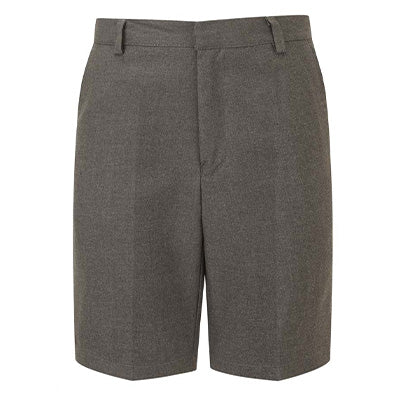 Senior Boys Grey Tailored Shorts - Rigid Waist
