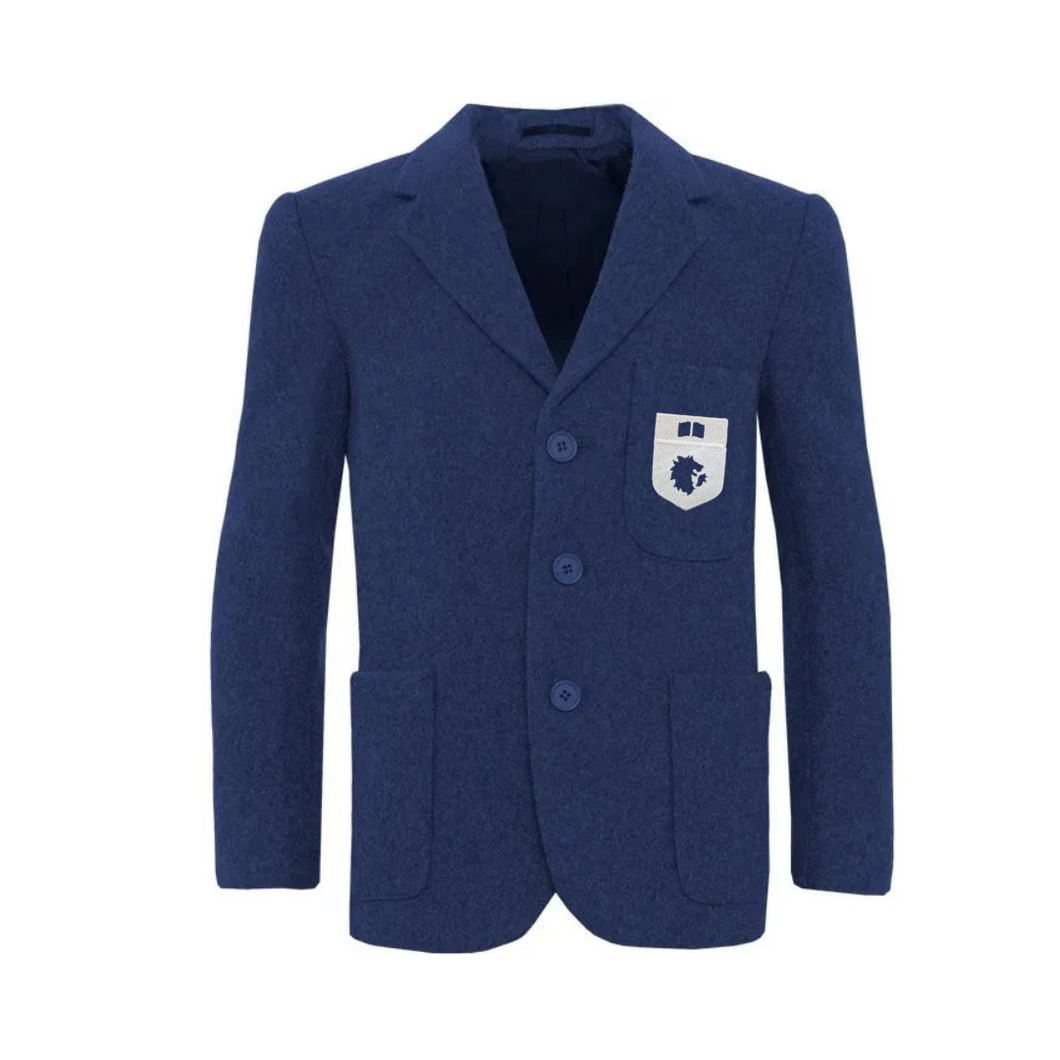 St John's Logo Embellished Royal Flannel Blazer