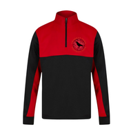 Cwmbran Town Contrast Quarter Zip Midlayer with Club Logo