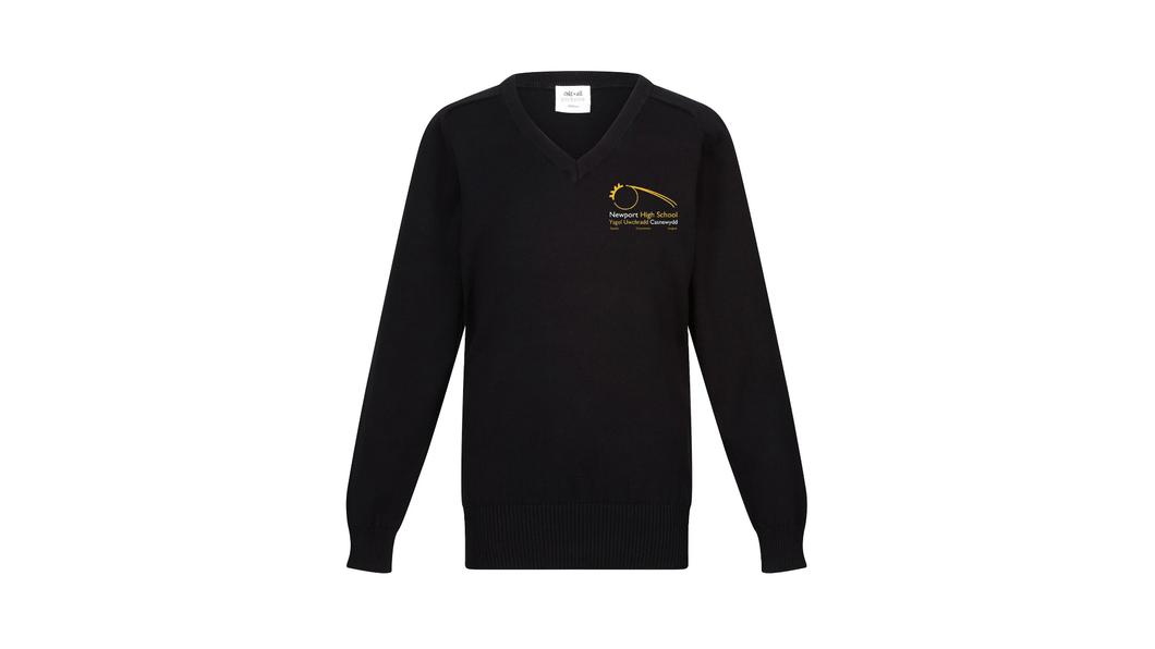 Newport High Boys Embroidered V Neck Cotton Jumper