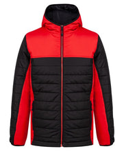 Load image into Gallery viewer, Cwmbran Town Hooded Contrast Padded Jacket with Club Logo
