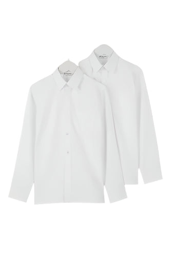 Abersychan White Non Iron Shirts - Twin-pack