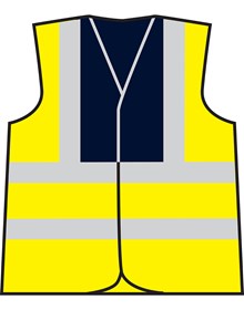 SiteArmor Hi-vis traffic waistcoat HV Yellow/Navy