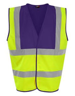 SiteArmor Hi-vis traffic waistcoat HV Yellow/Purple