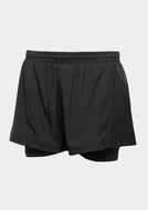 Female Fit Black Shorts 2 in 1